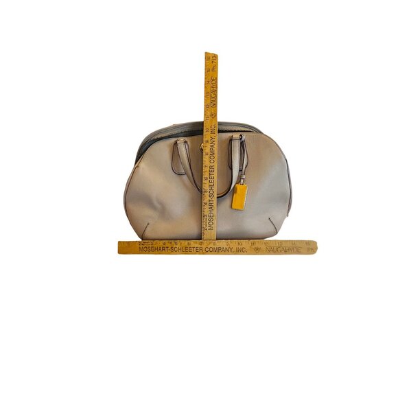 Coach Beige Crossgrain Leather Street Prince Satchel Top Handles 14 in X 11 in - Picture 8 of 14